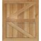 Ekena Millwork Framed Board-n-Batten Shutters w/Z-Bar, Rough Sawn Western Red Cedar, 21 1/2W x 24H, PR RBF06Z21X024RWR - alternate 5